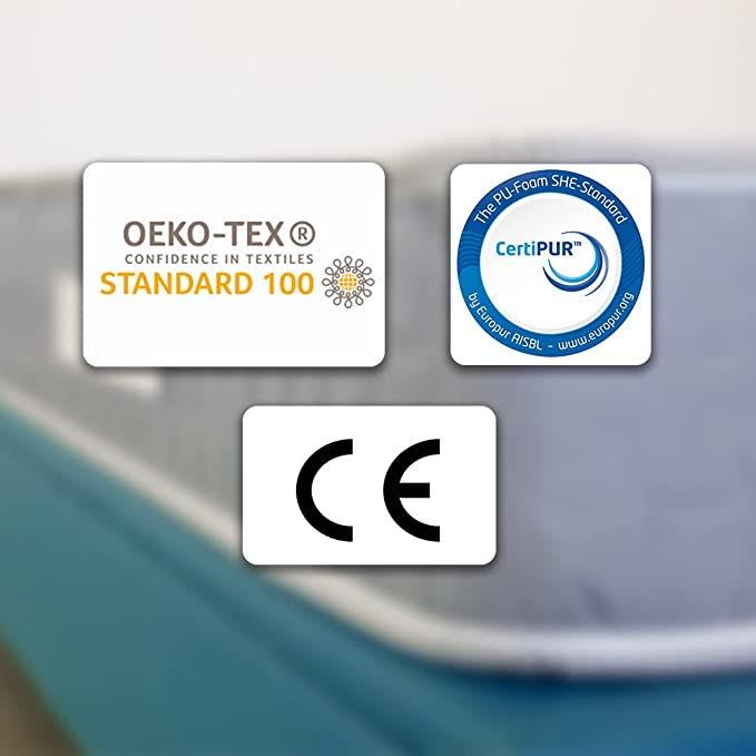Materasso ortopedico in Memory Foam e Water Foam H22  Anallergico e traspirante | Prodotto in Italia
